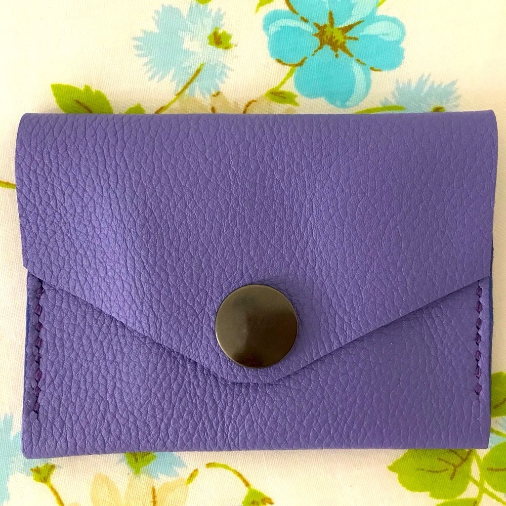 Hand Crafted Light Purple Leather Wallet